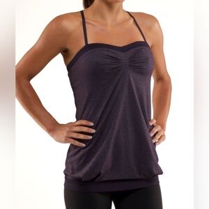 Lululemon Pure Focus Tank in Black Swan